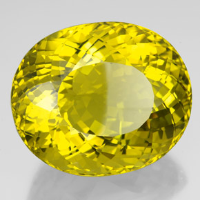 266.25克拉天然黄色石英，椭圆形切割，44.2×36.5毫米，VVS