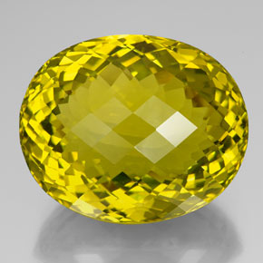 195.30克拉天然黄色石英，椭圆形切割，40.1×32.9毫米，VVS