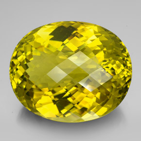 223.35克拉天然黄色石英，椭圆形切割，42.6×34.8毫米，VVS