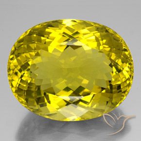 189.25ct 天然 丰富的黄色 石英, 椭圆形, VVS