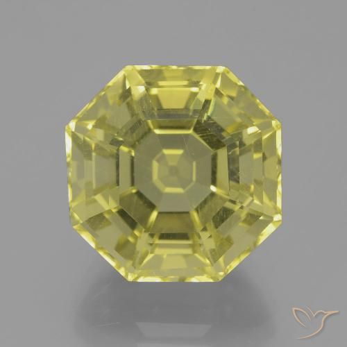12.65ct 天然 淡黄色 石英, 祖母绿式切割, VVS