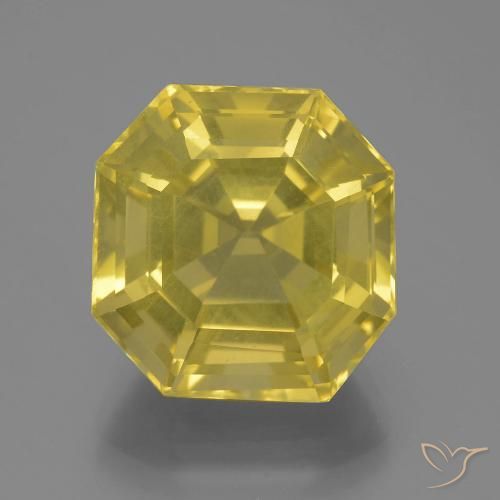 14.80ct 天然 淡黄色 石英, 祖母绿式切割, VVS-VS