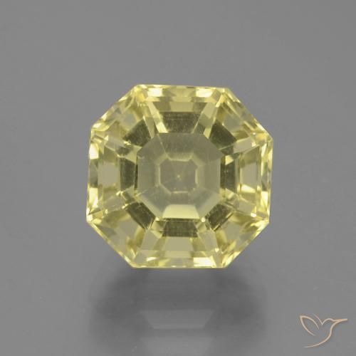 3.94ct 天然 淡黄色 石英, 祖母绿式切割, VVS-VS
