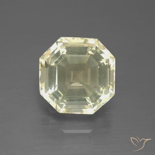 5.08ct 天然 淡黄色 石英, 祖母绿式切割, VVS-VS