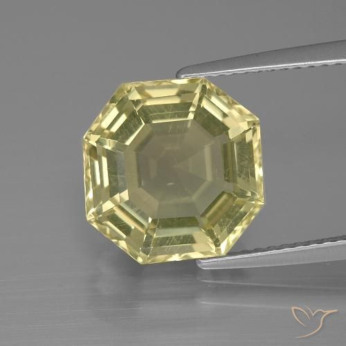 5.60ct 天然 拉古纳黄 石英, 祖母绿式切割, VVS-VS