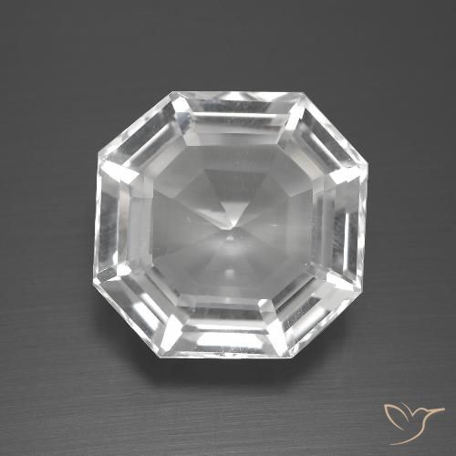 12.29ct 天然 清晰的白色 石英, 祖母绿式切割, VVS-VS