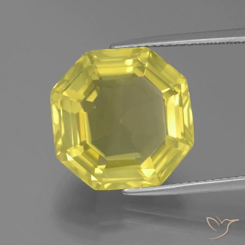 14.90ct 天然 中浅黄色 石英, 祖母绿式切割, VVS-VS