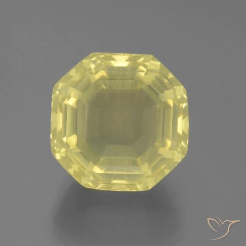 17.33ct 天然 淡黄色 石英, 祖母绿式切割, VS