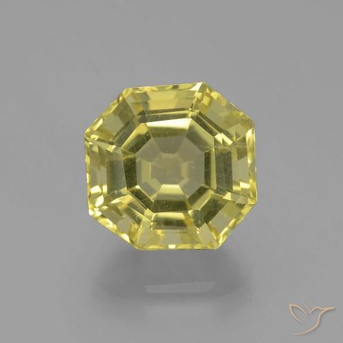 6.22ct 天然 中黄色 石英, 祖母绿式切割, VS