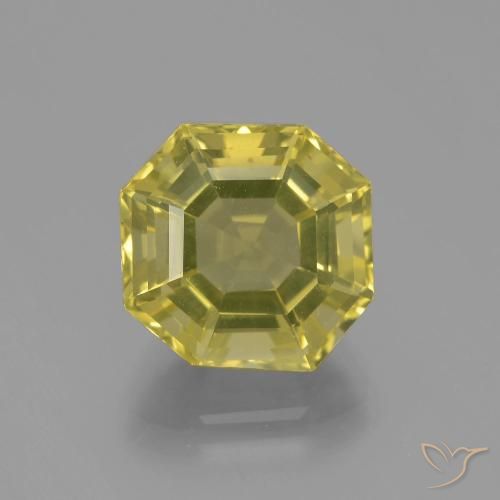 6.08ct 天然 深黄色 石英, 祖母绿式切割, VVS