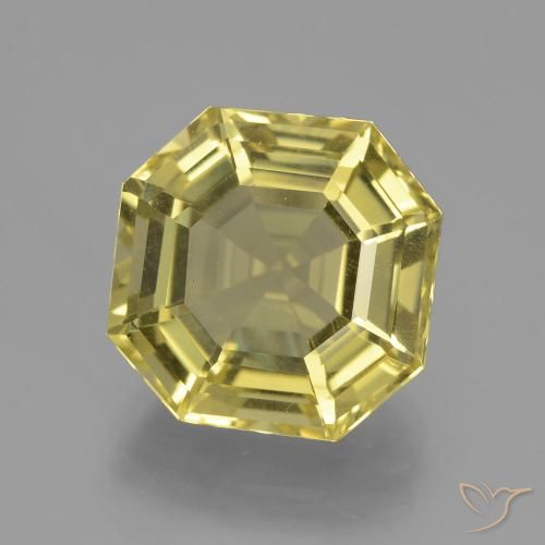 9.24ct 天然 中浅黄色 石英, 祖母绿式切割, VVS-VS