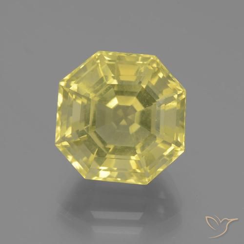 8.23ct 天然 非常淡黄色 石英, 祖母绿式切割, VVS
