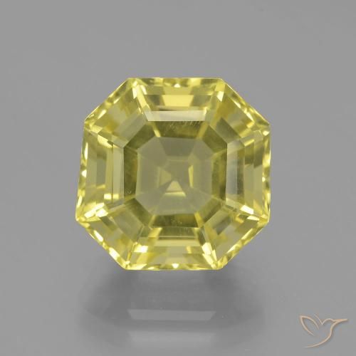 8.34ct 天然 淡黄色 石英, 祖母绿式切割, VVS