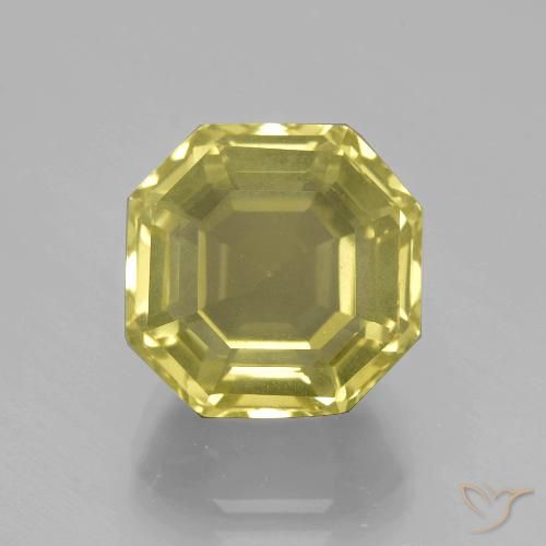 8.86ct 天然 淡黄色 石英, 祖母绿式切割, VVS