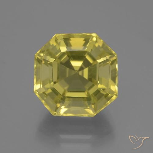 11.44ct 天然 淡黄色 石英, 祖母绿式切割, VVS-VS