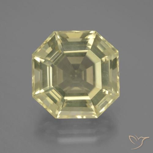 11.54ct 天然 中浅黄色 石英, 祖母绿式切割, VVS