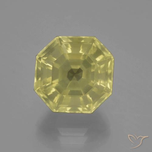 10.06ct 天然 淡黄色 石英, 祖母绿式切割, VS