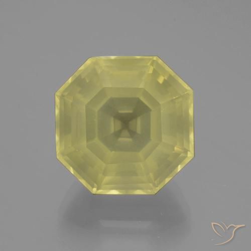 11.10ct 天然 拉古纳黄 石英, 祖母绿式切割, VS
