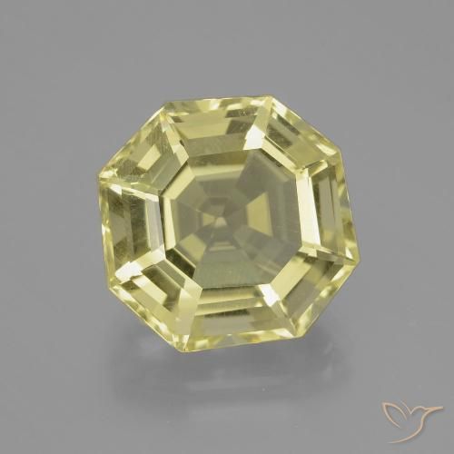 10.06ct 天然 淡黄色 石英, 祖母绿式切割, VVS-VS