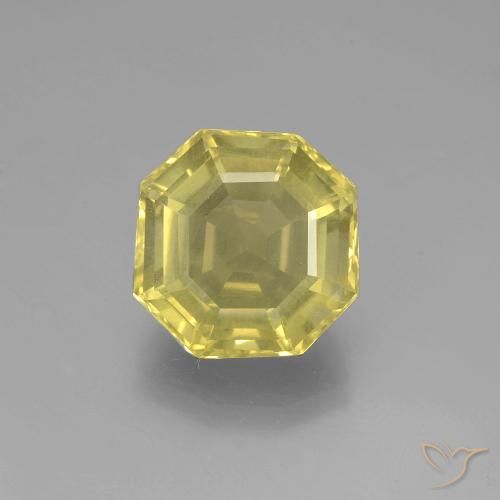 5.65ct 天然 淡黄色 石英, 祖母绿式切割, VVS-VS