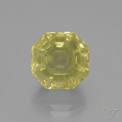 9.14ct 天然 淡黄色 石英, 祖母绿式切割, VS