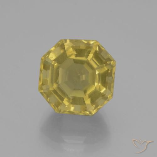9.41ct 天然 第戎黄 石英, 祖母绿式切割, VS