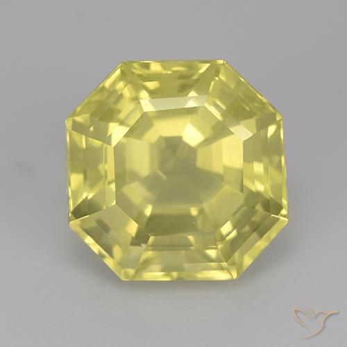 7.16ct 天然 淡黄色 石英, 祖母绿式切割, VVS