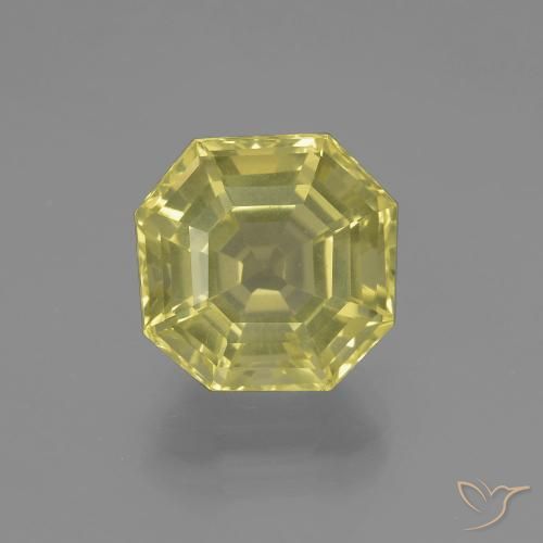 5.51ct 天然 淡黄色 石英, 祖母绿式切割, VVS