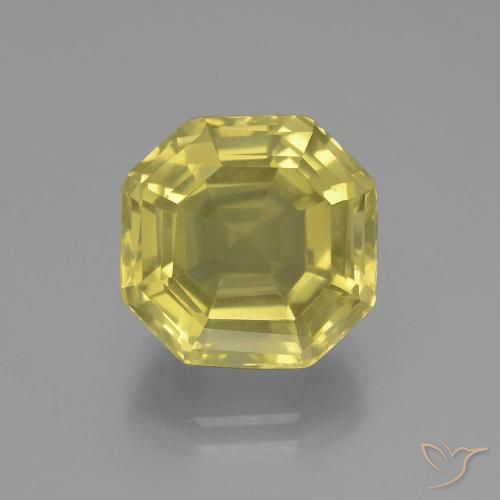6.52ct 天然 淡黄色 石英, 祖母绿式切割, VVS-VS