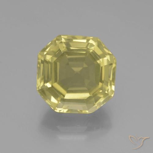 5.54ct 天然 淡黄色 石英, 祖母绿式切割, VVS-VS