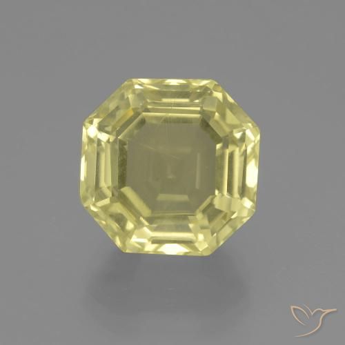 5.57ct 天然 拉古纳黄 石英, 祖母绿式切割, VVS