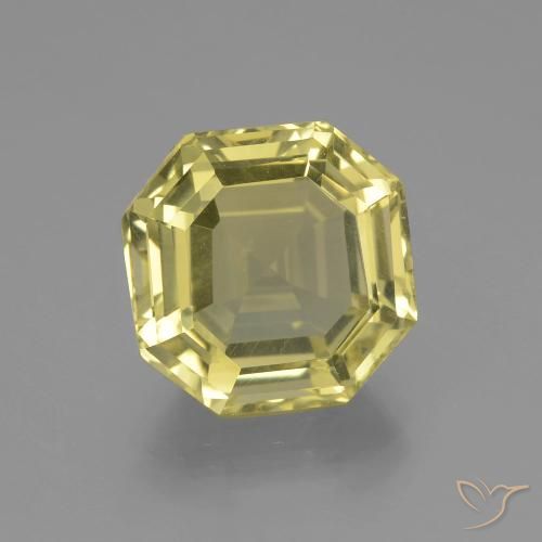 7.03ct 天然 淡黄色 石英, 祖母绿式切割, VVS-VS