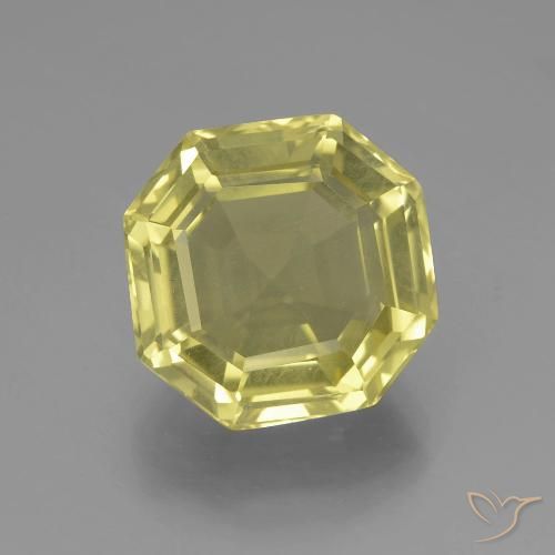 7.70ct 天然 拉古纳黄 石英, 祖母绿式切割, VVS