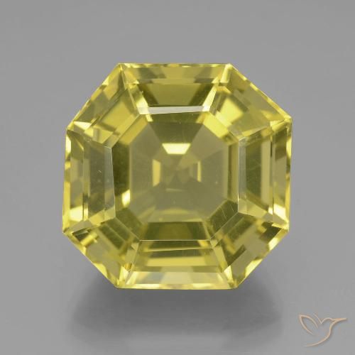 21.73ct 天然 中浅黄色 石英, 祖母绿式切割, VVS