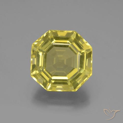 8.05ct 天然 菠萝黄 石英, 祖母绿式切割, VVS
