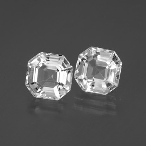 克拉天然石英，祖母绿式切割，VVS