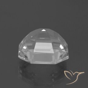 10.48克拉天然白色石英，祖母绿式切割，13.9×13.8毫米，VVS-VS