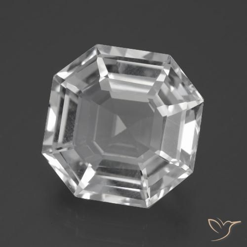 11.03ct 天然 清晰的白色 石英, 祖母绿式切割, VVS-VS
