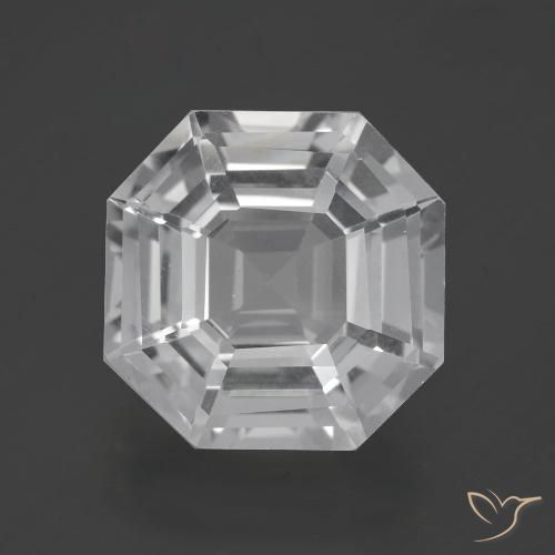 10.02ct 天然 清晰的白色 石英, 祖母绿式切割, VVS