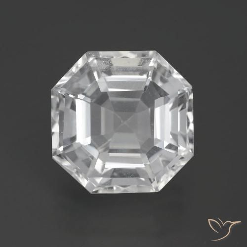 11.12ct 天然 清晰的白色 石英, 祖母绿式切割, VVS-VS