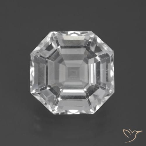 9.63ct 天然 清晰的白色 石英, 祖母绿式切割, VVS-VS