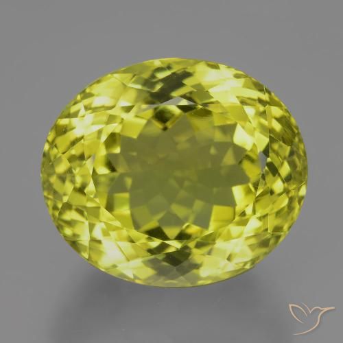 26.94ct 天然 中黄色 石英, 椭圆形, VVS