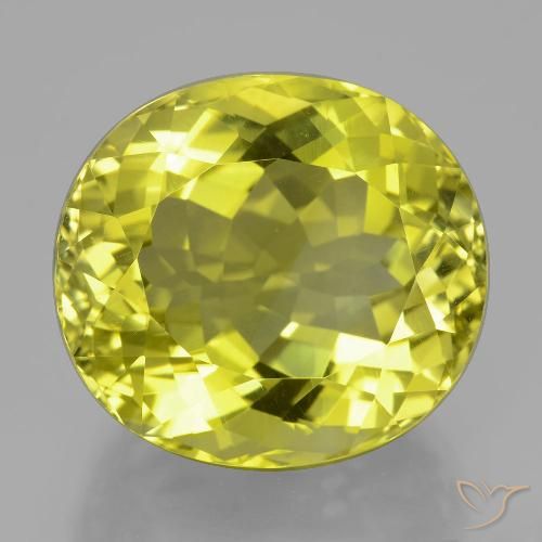 31.35ct 天然 中黄色 石英, 椭圆形, VVS
