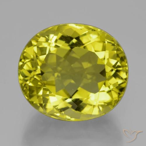 29.97ct 天然 中黄色 石英, 椭圆形, VVS-VS