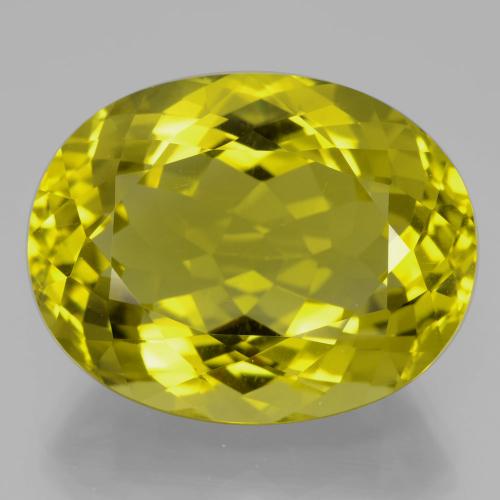 35.13ct 天然 鲜艳的黄色 石英, 椭圆形, VVS