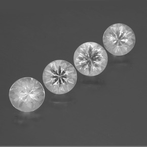 克拉天然石英，圆形切割，VVS-VS