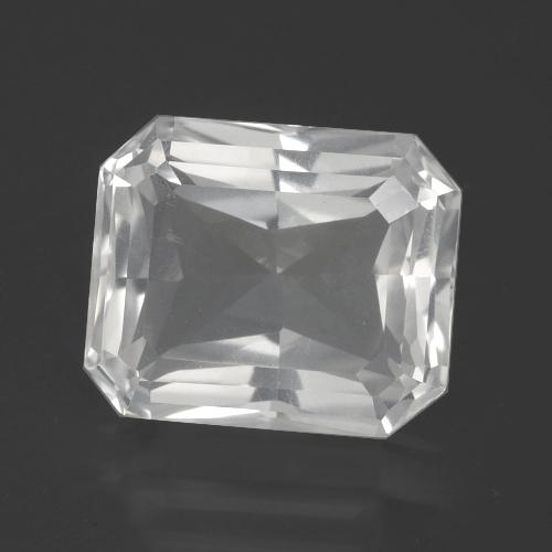 7.54克拉天然白色石英，祖母绿式切割，12.9×10.8毫米，VS