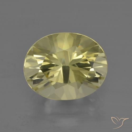 4.27ct 天然 淡黄色 石英, 椭圆形, VVS