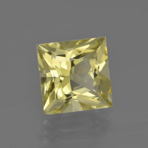 3.82克拉天然黄色石英，方形，9.1×9.1毫米，VVS