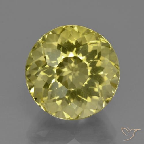 6.60ct 天然 浅金黄色 石英, 圆形的, VVS